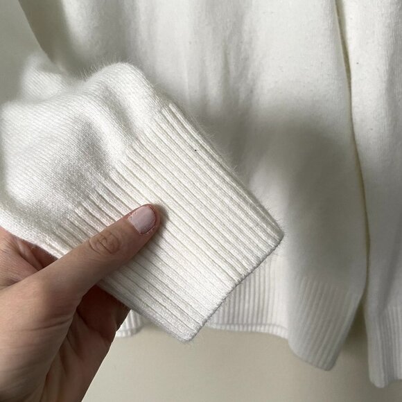 French Connection classic white turtleneck soft minimalistic winter sweater - Picture 4 of 5